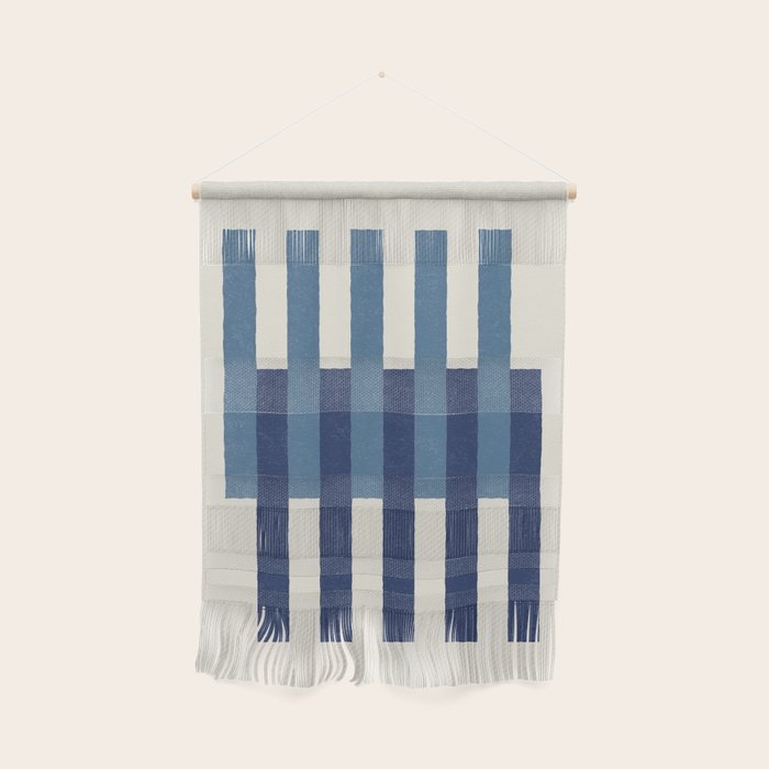 Lines Aligned - Blue Navy Wall Hanging Gallery Image 1