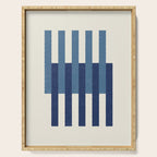 Lines Aligned - Blue Navy Serving Tray Gallery Image 1