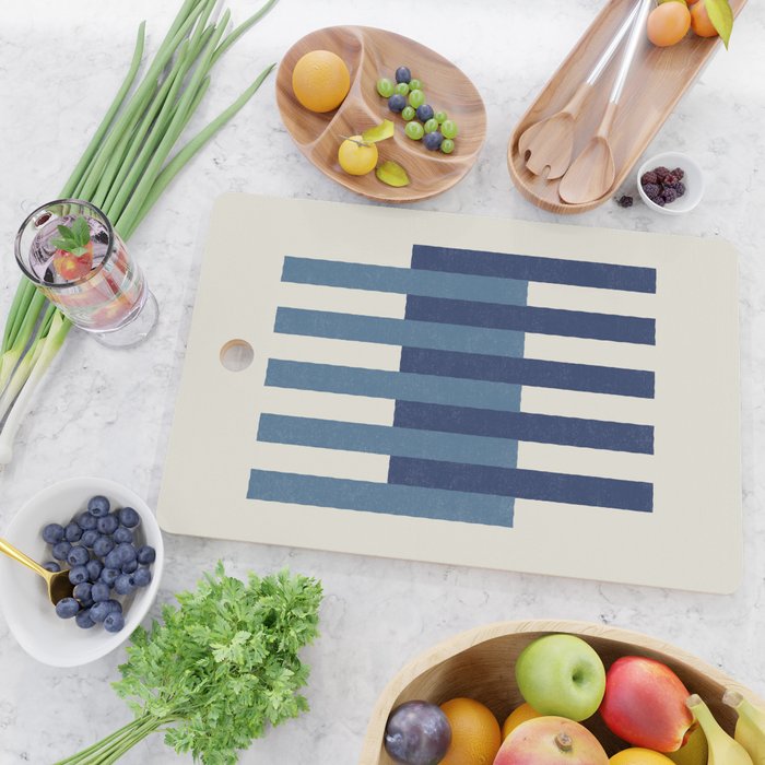 Lines Aligned - Blue Navy Cutting Board Gallery Image 2