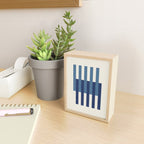 Lines Aligned - Blue Navy Mini Art Print Gallery Image 2