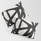 Abstract Black and White Organic Shape Elegant Monochrome Pattern Pillow Sham Gallery Image 3