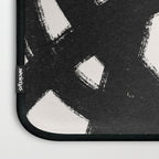 Abstract Black and White Organic Shape Elegant Monochrome Pattern Laptop Sleeve Gallery Image 3