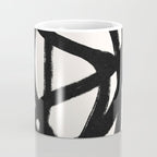 Abstract Black and White Organic Shape Elegant Monochrome Pattern Coffee Mug Gallery Image 4