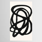 Abstract Black and White Organic Shape Elegant Monochrome Pattern Tablecloth Gallery Image 2
