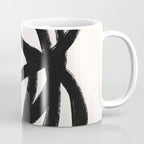 Abstract Black and White Organic Shape Elegant Monochrome Pattern Coffee Mug Gallery Image 1