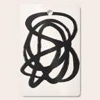 Abstract Black and White Organic Shape Elegant Monochrome Pattern Cutting Board Gallery Image 1