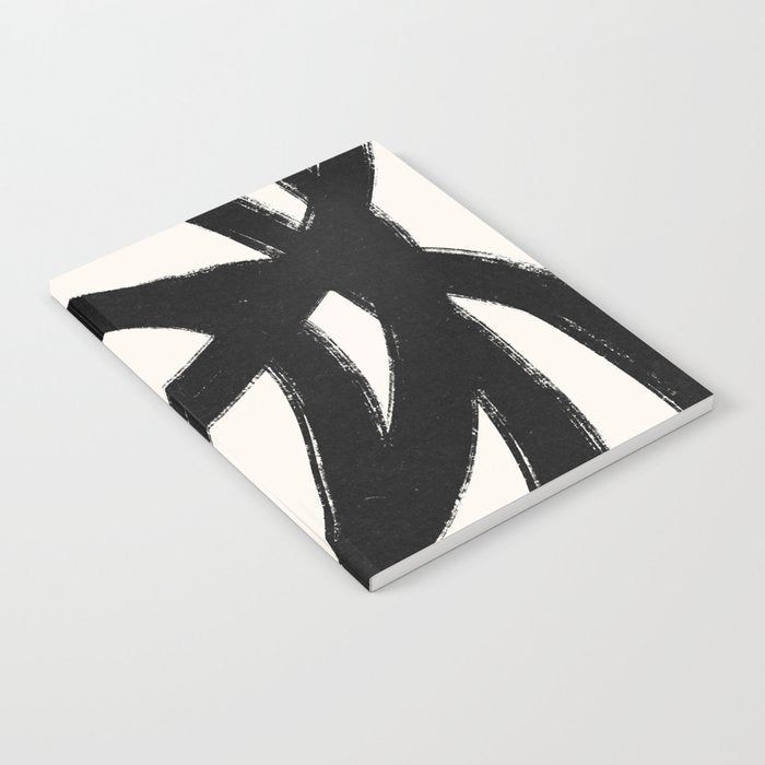 Abstract Black and White Organic Shape Elegant Monochrome Pattern Notebook Gallery Image 2