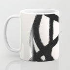 Abstract Black and White Organic Shape Elegant Monochrome Pattern Coffee Mug Gallery Image 3