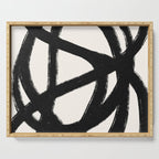 Abstract Black and White Organic Shape Elegant Monochrome Pattern Serving Tray Gallery Image 1