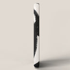 Abstract Black and White Organic Shape Elegant Monochrome Pattern iPhone Case Gallery Image 2