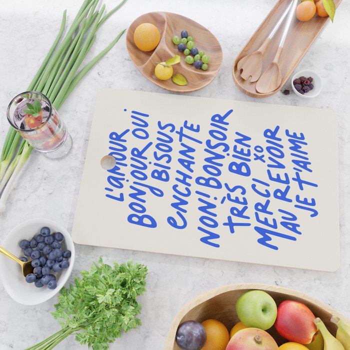 French Words Cutting Board Gallery Image 2