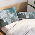 Misty Shoreline - Moody Ocean Photography Print Pillow Sham Gallery Image 2