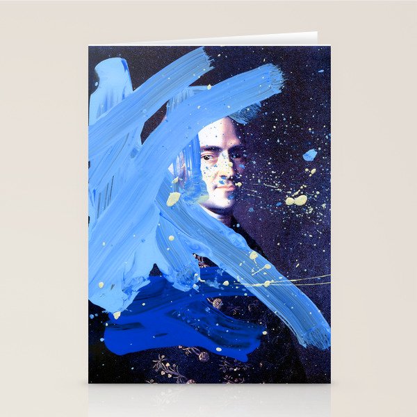 Blue Explosion Stationery Card