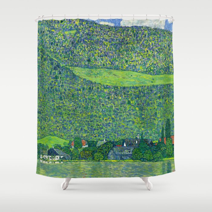 Gustav Klimet "Litzlberg on Lake Attersee" Shower Curtain Gallery Image 1