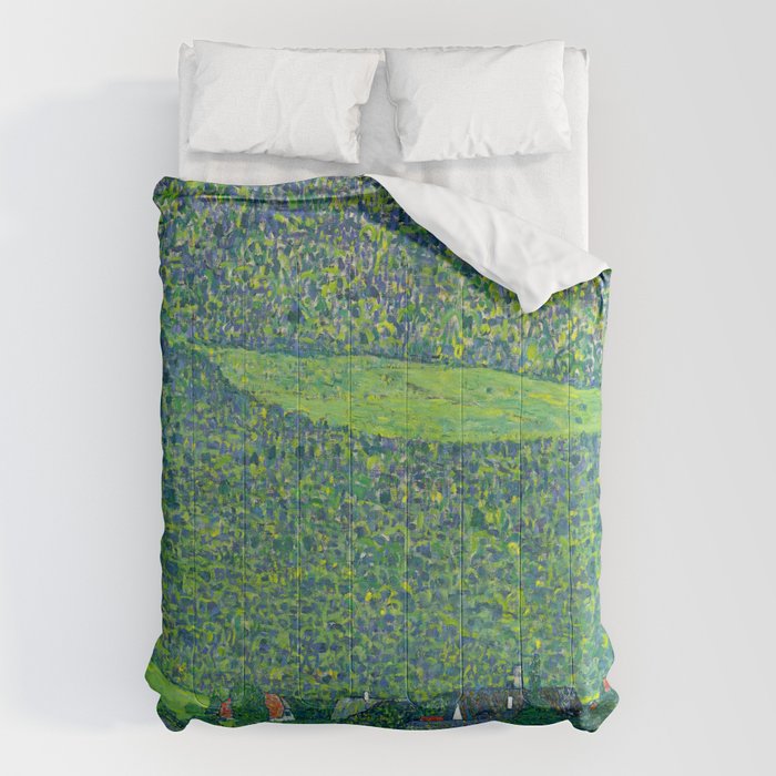 Gustav Klimet "Litzlberg on Lake Attersee" Comforter Gallery Image 6