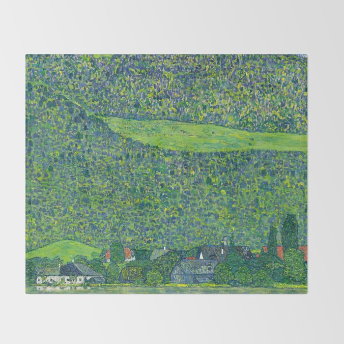 Gustav Klimet "Litzlberg on Lake Attersee" Throw Blanket Gallery Image 2
