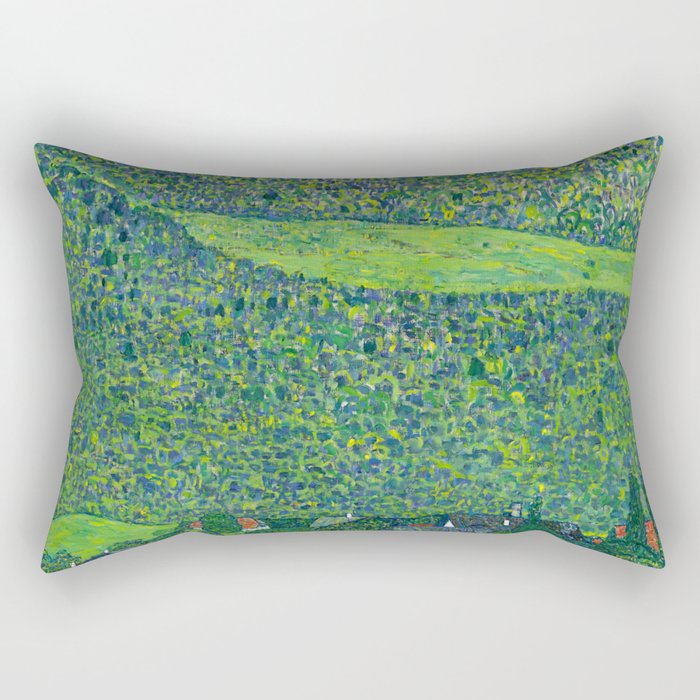 Gustav Klimet "Litzlberg on Lake Attersee" Rectangular Pillow Gallery Image 1