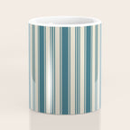 Vintage stripes wallpaper design dark teal pattern Coffee Mug Gallery Image 4