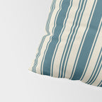 Vintage stripes wallpaper design dark teal pattern Pillow Sham Gallery Image 4