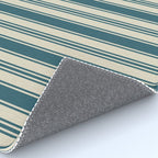 Vintage stripes wallpaper design dark teal pattern Rug Gallery Image 4