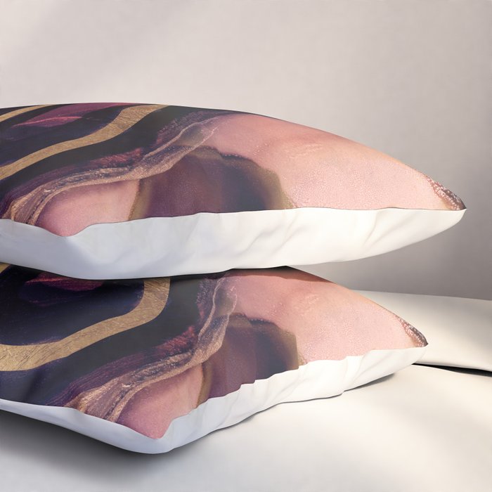 Golden River Abstract Pillow Sham Gallery Image 3