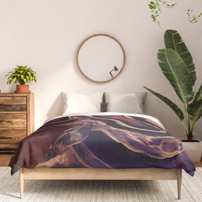 Golden River Abstract Comforter Gallery Image 3