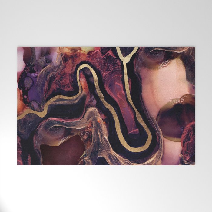 Golden River Abstract Welcome Mat Gallery Image 1