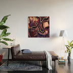 Golden River Abstract Wood Wall Art Gallery Image 2