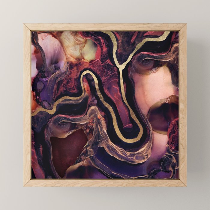 Golden River Abstract Mini Art Print Gallery Image 1