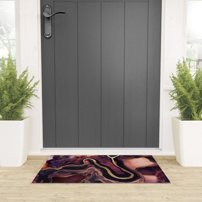 Golden River Abstract Welcome Mat Gallery Image 3