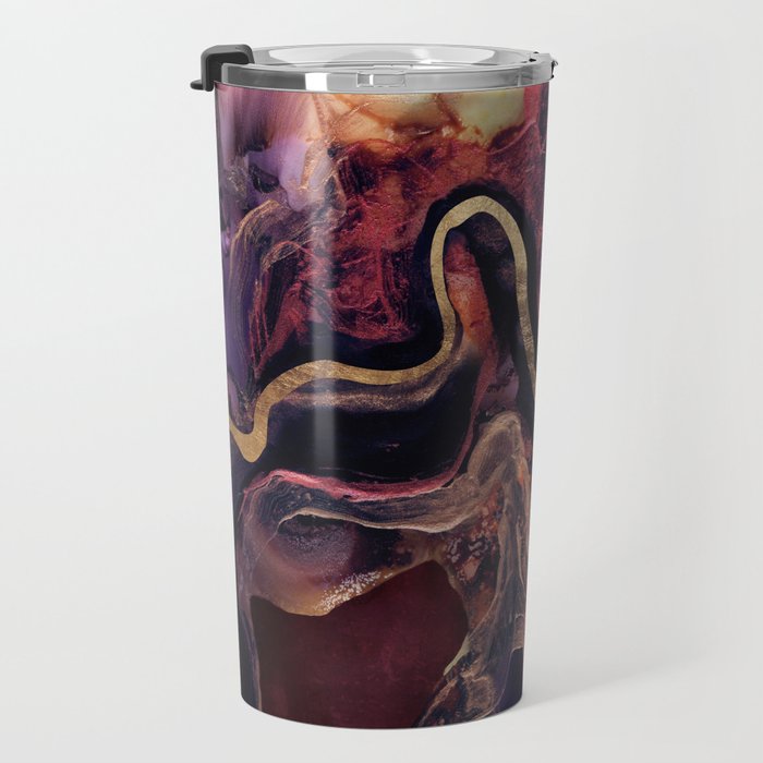 Golden River Abstract Travel Mug Gallery Image 3