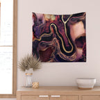 Golden River Abstract Wall Tapestry Gallery Image 2