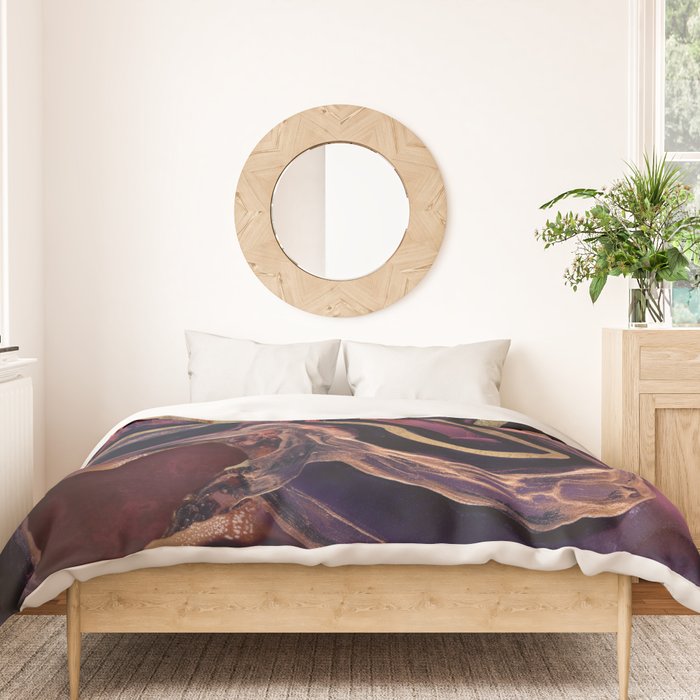 Golden River Abstract Duvet Cover Gallery Image 3