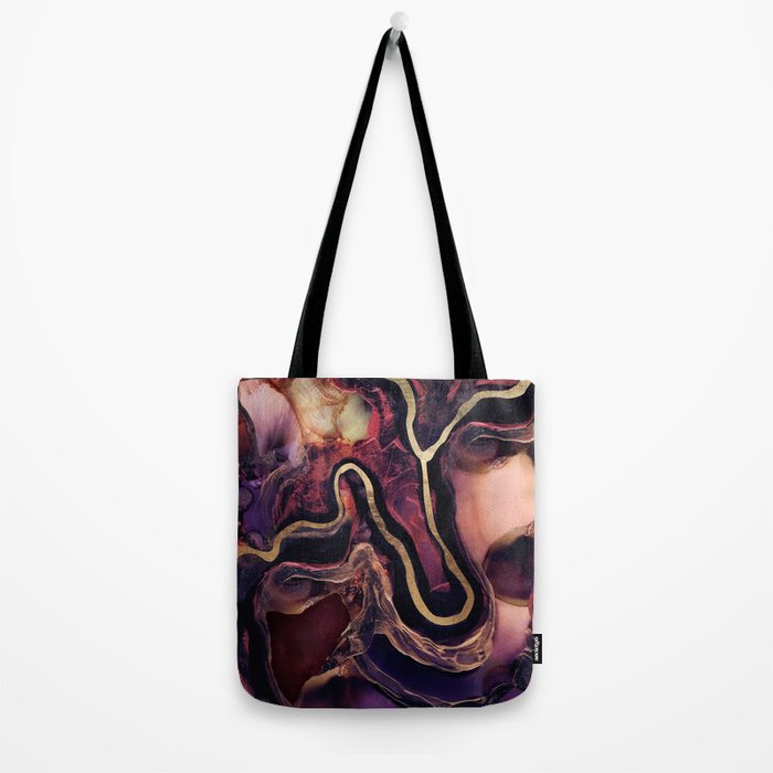 Golden River Abstract Tote Bag Gallery Image 2