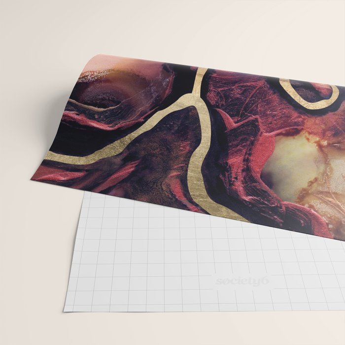 Golden River Abstract Wrapping Paper Gallery Image 2