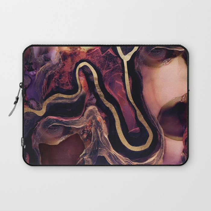 Golden River Abstract Laptop Sleeve Gallery Image 1