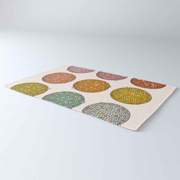Rainbow Disco Balls Rug Gallery Image 3