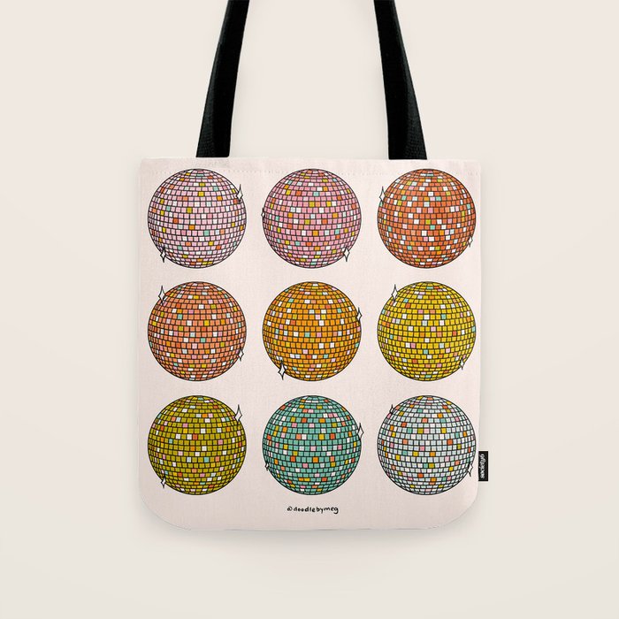 Rainbow Disco Balls Tote Bag Gallery Image 1