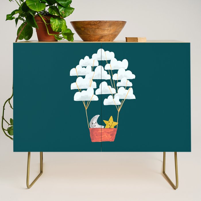 Hot cloud baloon - moon and star Credenza Gallery Image 1