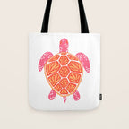 Sea Turtle - Melon Palette Tote Bag Gallery Image 1