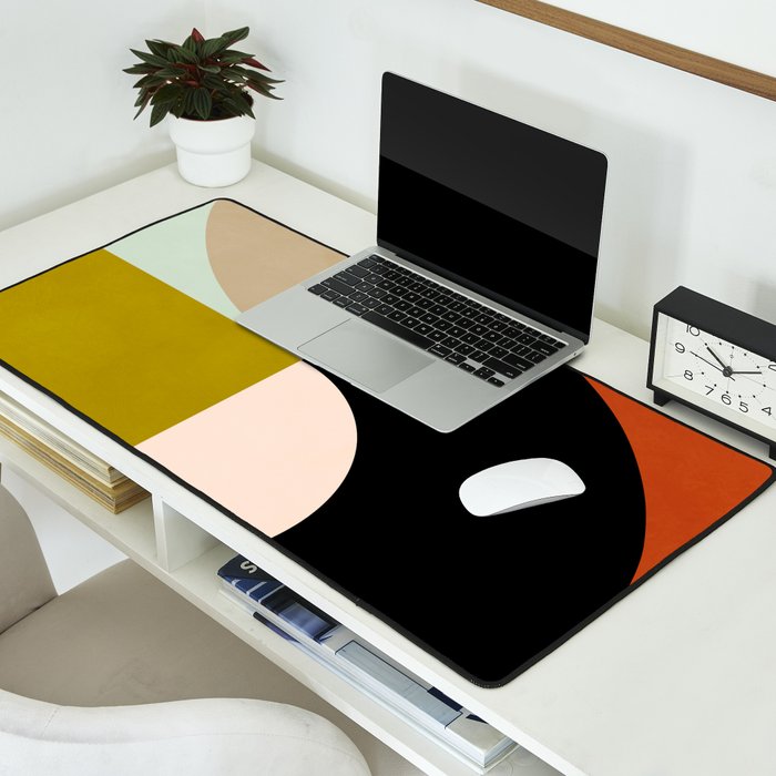 think big 4 shapes geometric Desk Mat Gallery Image 2