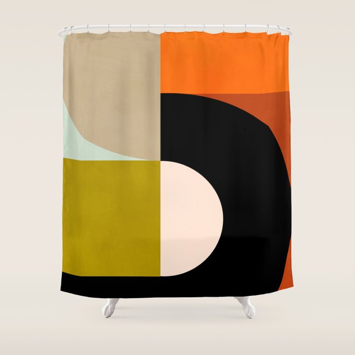 think big 4 shapes geometric Shower Curtain Gallery Image 1