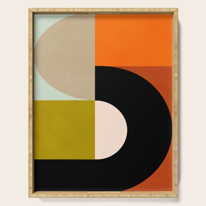 think big 4 shapes geometric Serving Tray Gallery Image 1