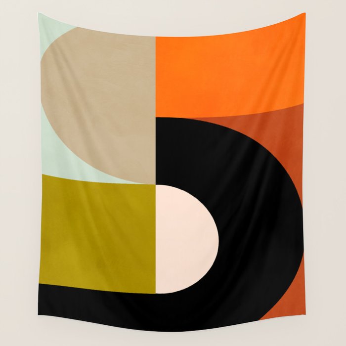 think big 4 shapes geometric Wall Tapestry Gallery Image 4