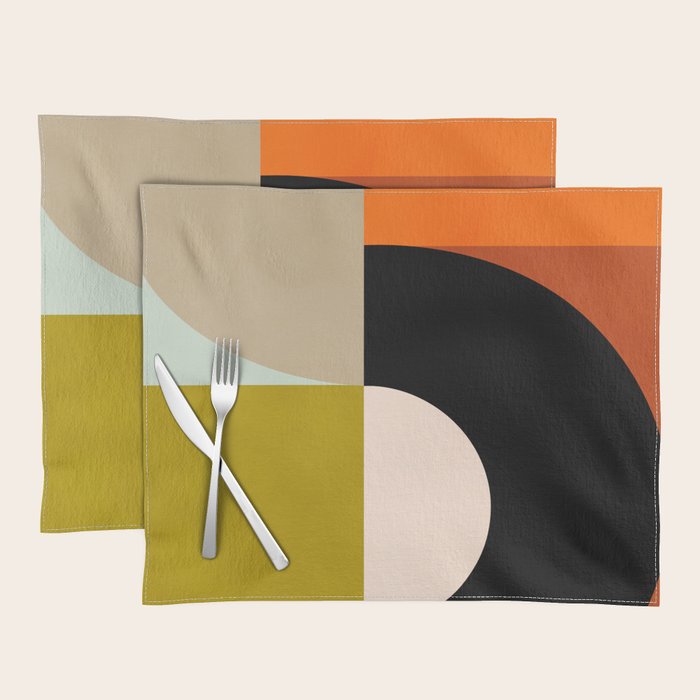 think big 4 shapes geometric Placemat Gallery Image 1