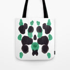 Green & Black Ink Blot Diagram Tote Bag Gallery Image 1