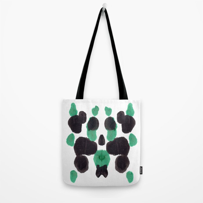 Green & Black Ink Blot Diagram Tote Bag Gallery Image 2