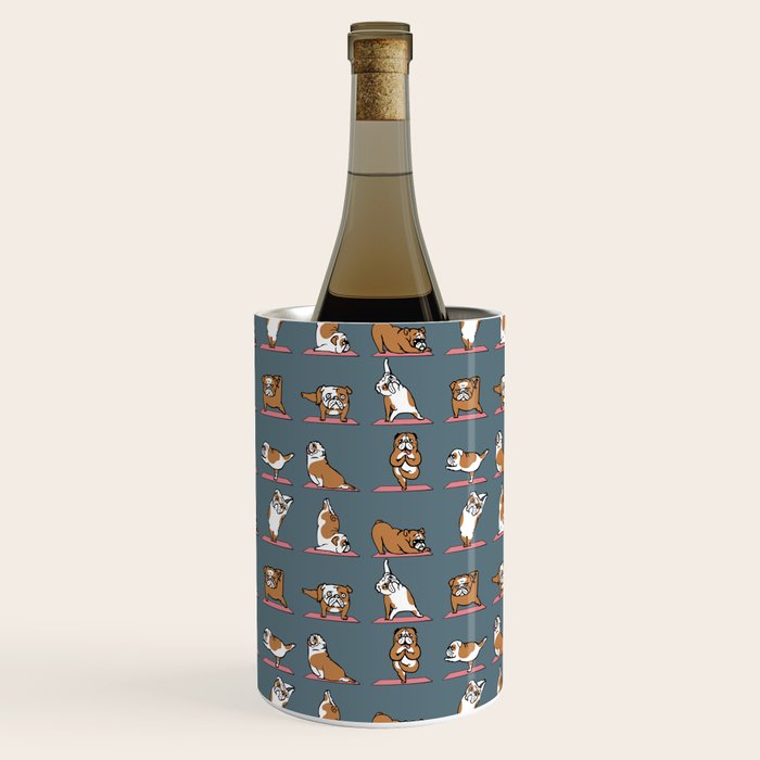 English Bulldog Yoga Wine Chiller Gallery Image 3