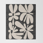 Bloom: Black & White Matisse Edition Throw Blanket Gallery Image 2