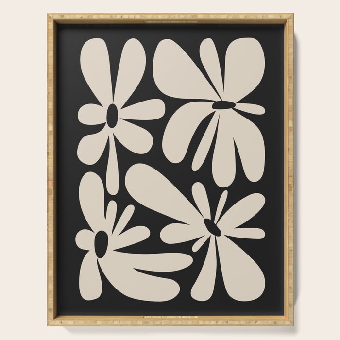 Bloom: Black & White Matisse Edition Serving Tray Gallery Image 1